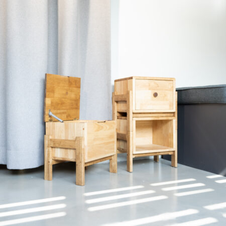 Stackable Suteki Boxes designed & built entirely using rubberwood