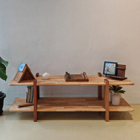 Rubberwood is sturdy & hardy, making it suitable to be used for shelves and cabinets