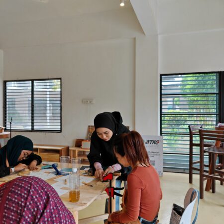 Bunga Raya Pocket Mirror - Wood Carving Class Malaysia - The Wood Place Fifi2