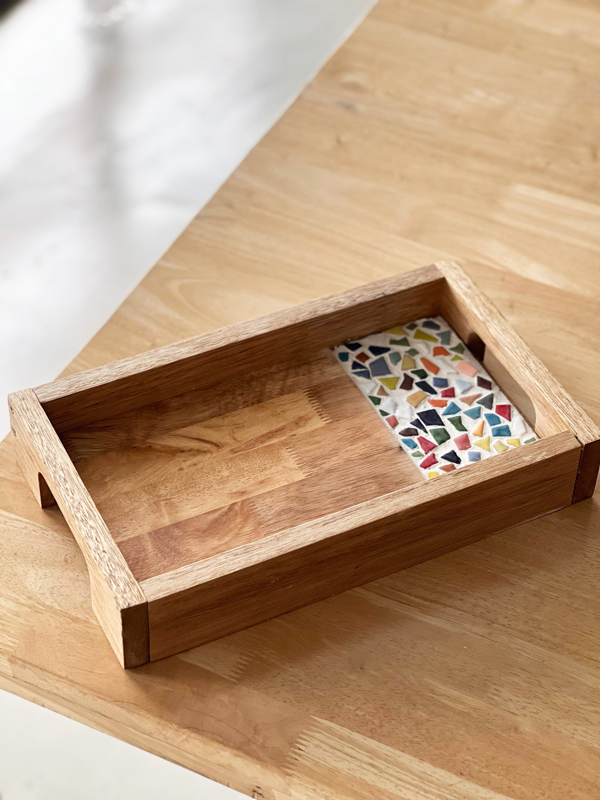 Mosaic Wooden Tray β DIY woodworking class, The Wood Place